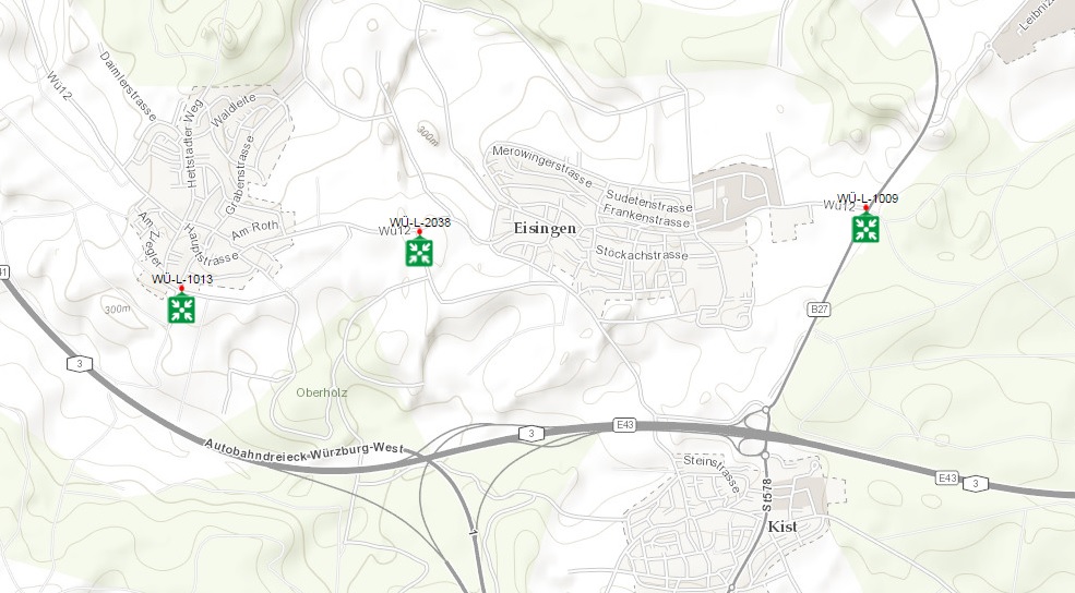 Rettungspunkte in der Nähe von Eisingen